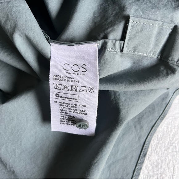 COS jumper with shirt hem Blue Green Size XSmall - Picture 4 of 5